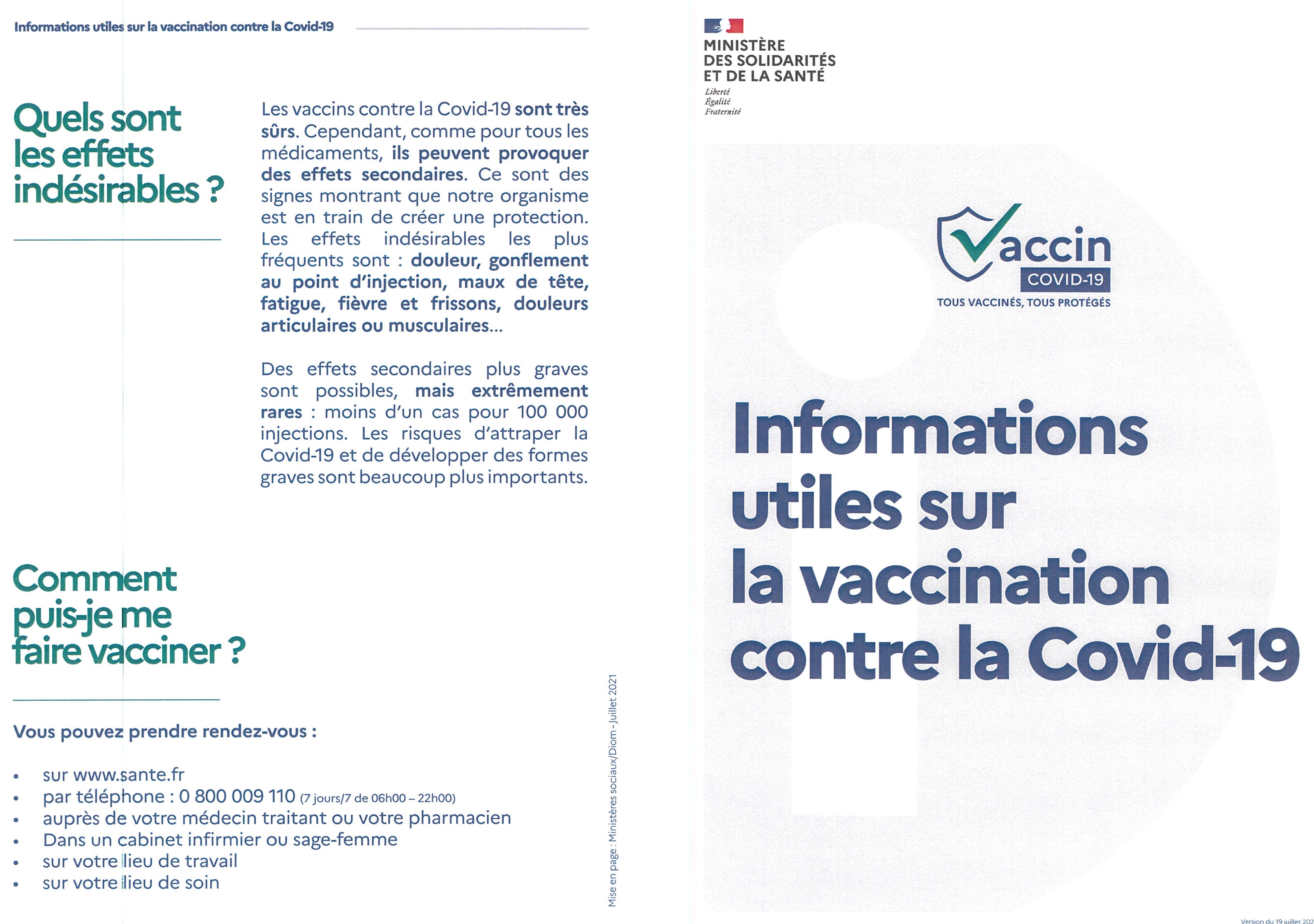 Informations sur la vaccination